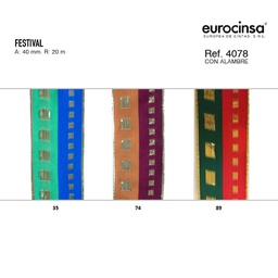 [N40674] ROLLO CINTA FESTIVAL A-40mm. C-74 20m.