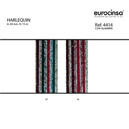 [N46024] ROLLO CINTA HARLEQUIN A-40mm. C-24 15m.