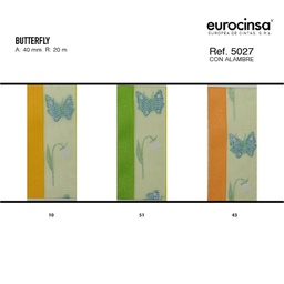 [N51710] ROLLO CINTA BUTTERFLY A-40mm. C-10 20m.