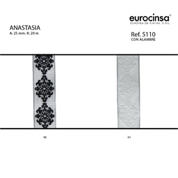 [N53490] ROLLO CINTA ANASTASIA A-25mm. C-90 20m.