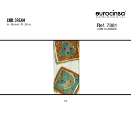 [N75114] ROLLO CINTA XMAS DREAM A-40mm. C-14 20m.