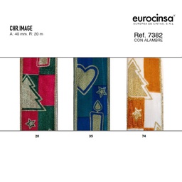 [N75374] ROLLO CINTA XMAS IMAGE A-40mm. C-74 20m.