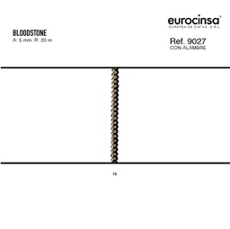 [13L019] ROLLO CINTA BLOODSTONE A-05mm. C-90 20m. CON ALAMBRE