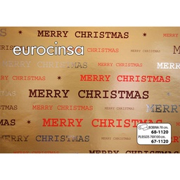 [PAM120] BOBINA PAPEL FANTASÍA NAVIDAD METALIZADO 70cm. x 11,1-12,1Kg.