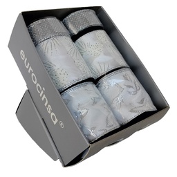 [894505] ESTUCHE CINTA TEXTIL NAVIDAD XMAS SILVER A-25/60mm. 6 ROLLOS x 3/2m. C-05