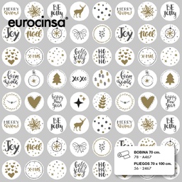 [78A467] BOBINA PAPEL FANTASIA NAVIDAD 70cm. x 9,5-9,8Kg.