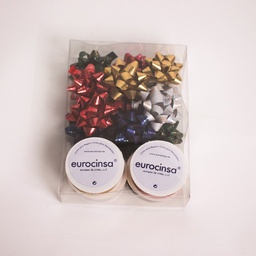 [896399] PACK POLIPROPILENO METALIZADO DISEÑO SCARLETT 10 COCAS A-10mm. - 4 ROLLOS DE CINTA A-19mm. 7m.